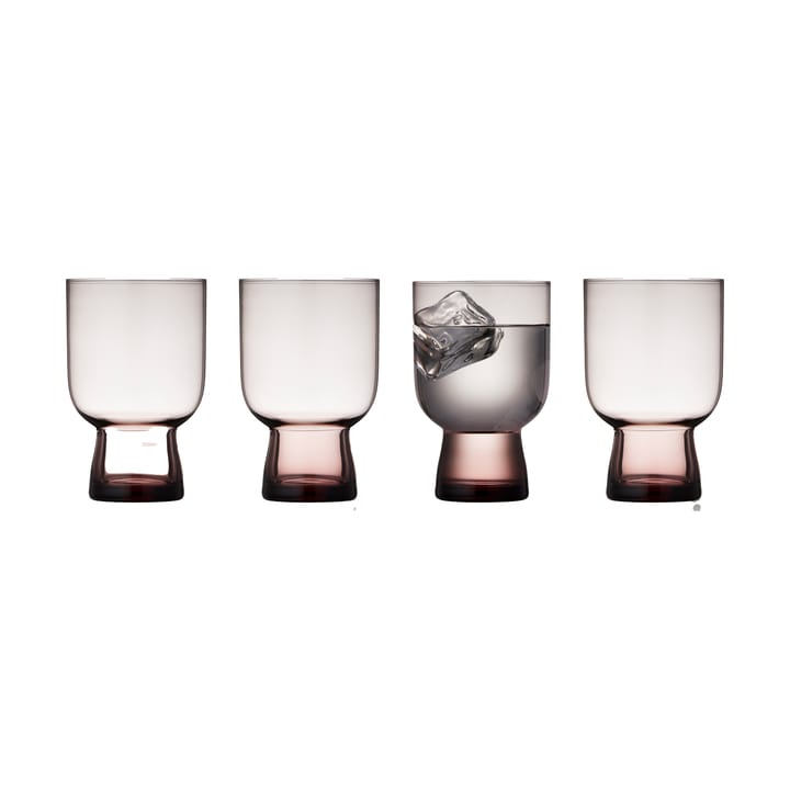 Sorrento waterglas 30 cl 4-pack - Pink - Lyngby Glas