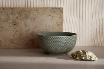 Rhombe Earth kom Ø13 cm - Moss - Lyngby Porcelæn