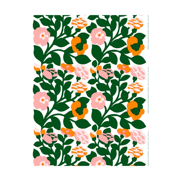 Green green gewaxte stof - Groen-oranje - Marimekko