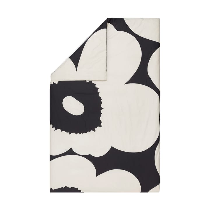 Iso Unikko dekbedovertrek 220x240 cm - Charcoal-off white - Marimekko