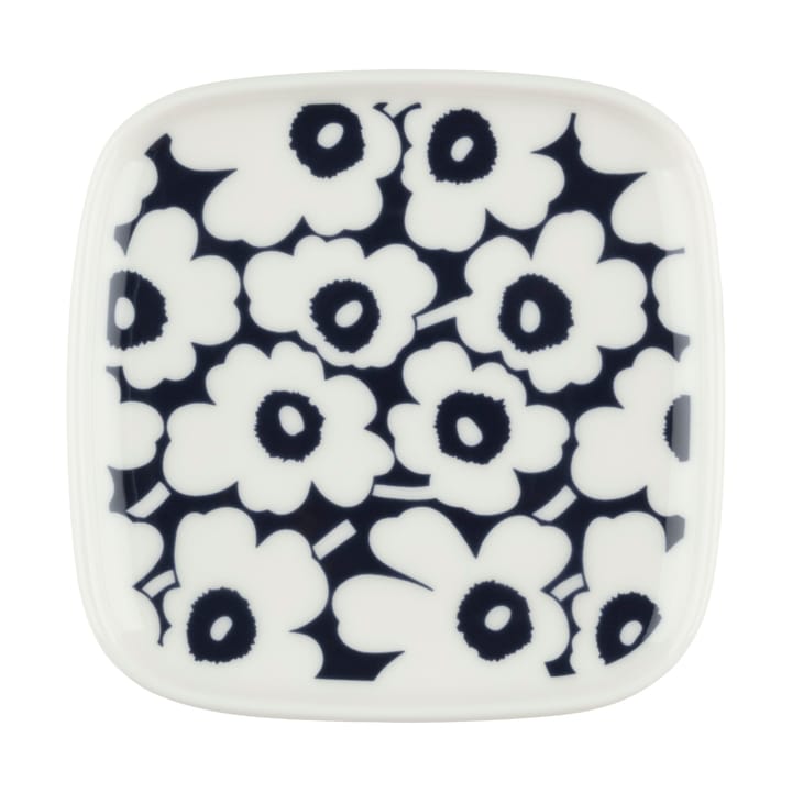 Kleine Unikko schotel 10x10 cm - Dark blue-white - Marimekko