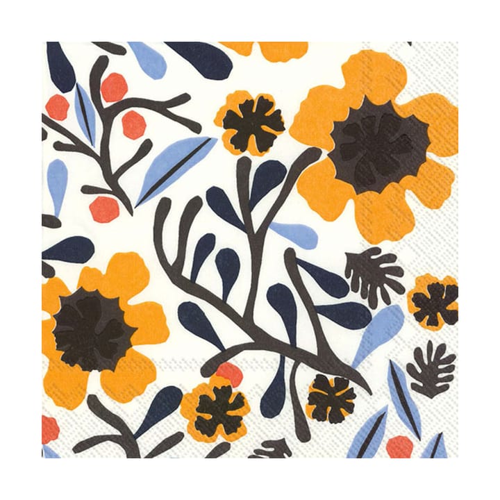 Mykerö servet 33x33 cm 20-pack - White-yellow - Marimekko