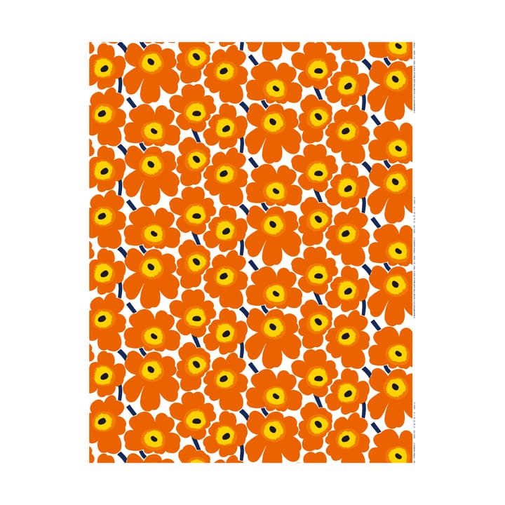 Pieni Unikko gewaxte stof - Oranje - Marimekko