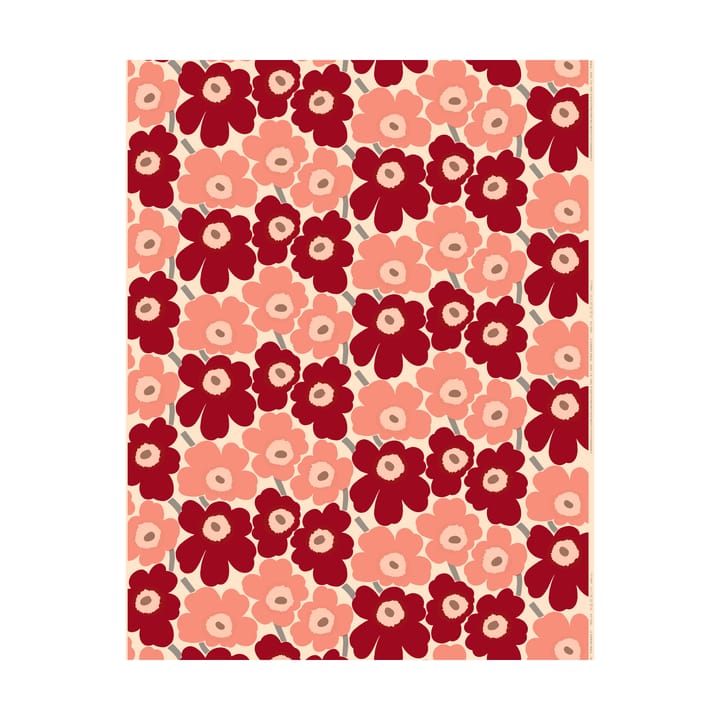 Pieni Unikko stof katoen, Cotton-dark cherry-rosa Marimekko