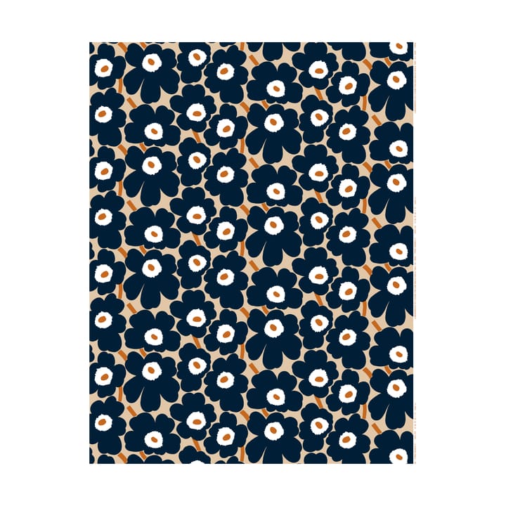 Pieni Unikko stof katoen - Light brown-coal-tile - Marimekko