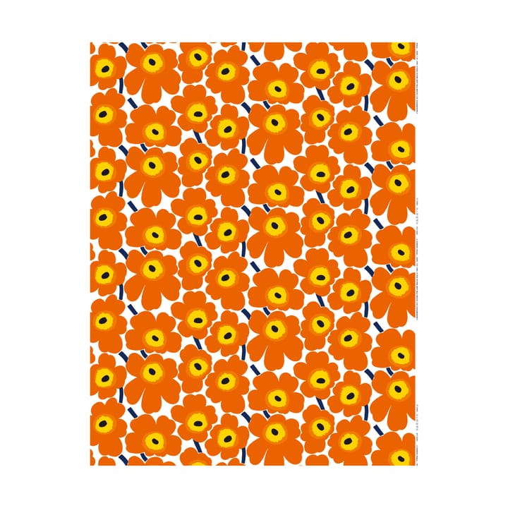 Pieni Unikko stof katoen - Oranje - Marimekko