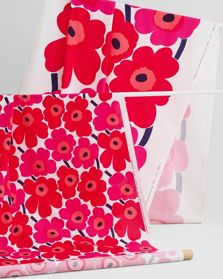 Pieni Unikko stof katoen, rood Marimekko