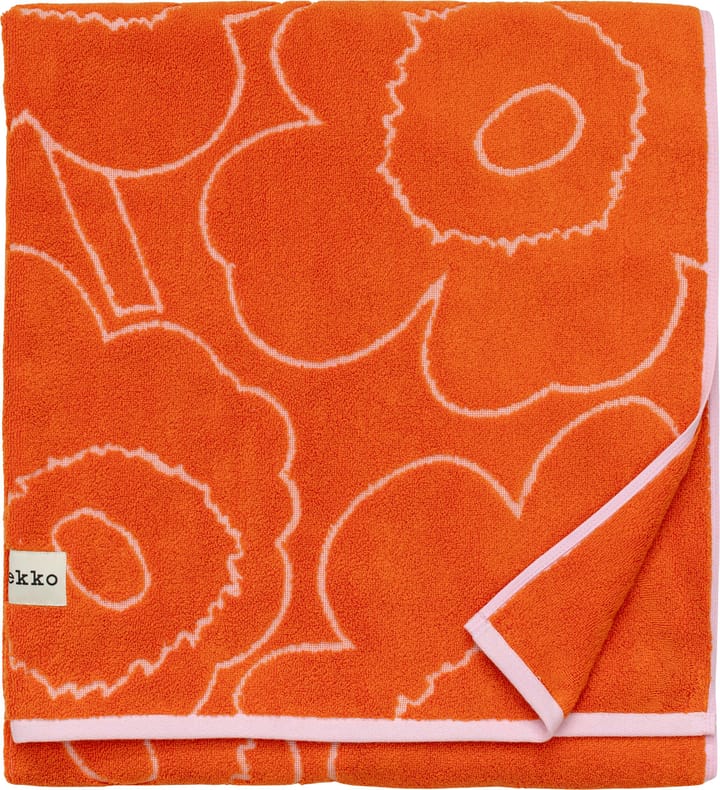 Piirto Unikko badhanddoek 100x160 cm - Burnt orange-pink - Marimekko