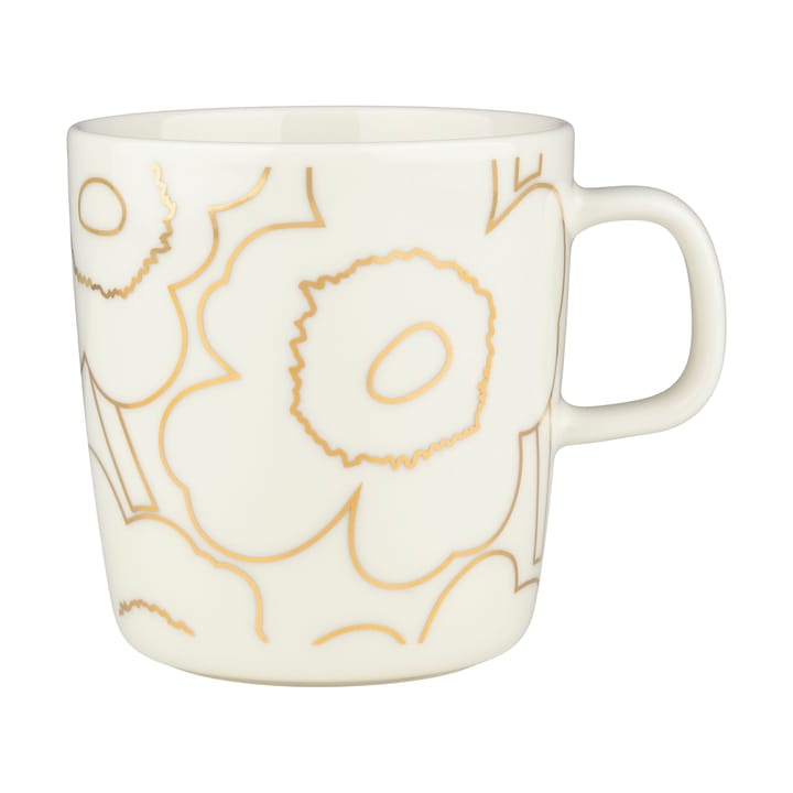 Piirto Unikko mok 4 dl - White-gold - Marimekko