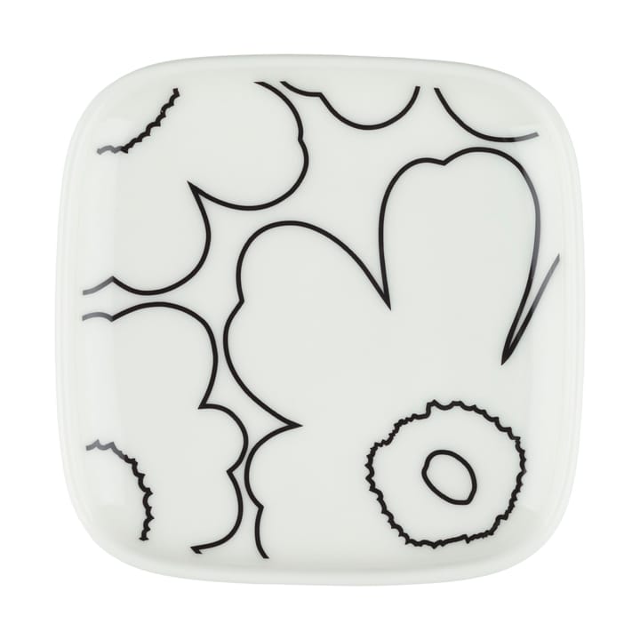 Piirto Unikko schotel 10x10 cm - White-black - Marimekko