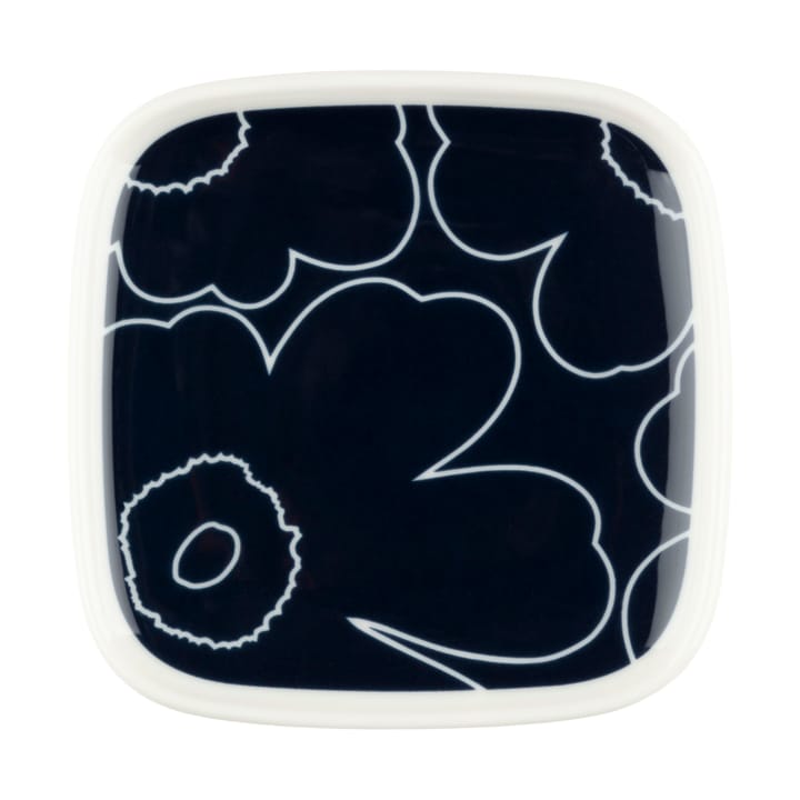 Piirto Unikko schotel 10x10 cm - White-dark blue - Marimekko