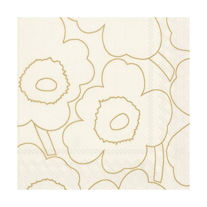 Piirto Unikko servet 33x33 cm 20-pack - Gold - Marimekko