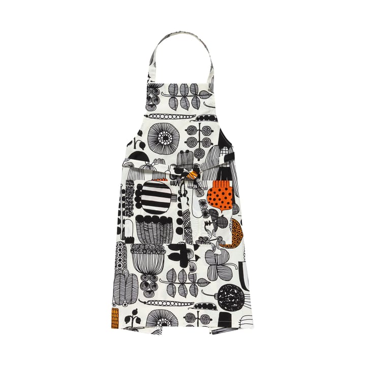 Puutarhurin parhaat schort - White-black-orange - Marimekko