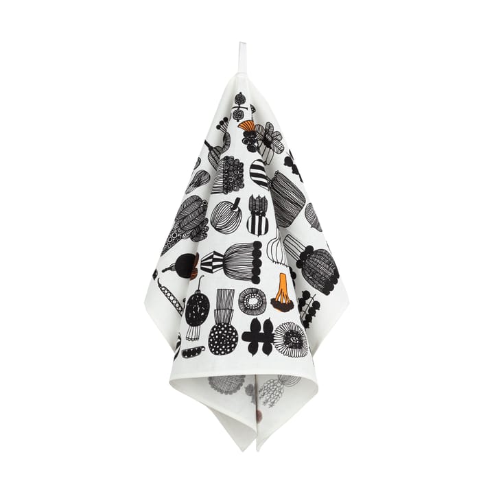 Puutarhurin parhaat theedoek 47x70 cm - White-black-orange - Marimekko