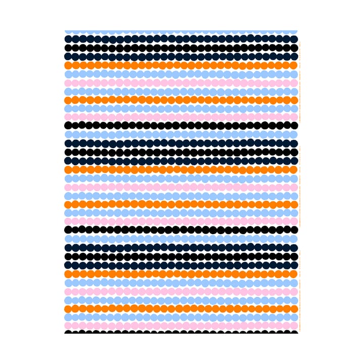 Räsymatto stof - White-light blue-orange-pink - Marimekko