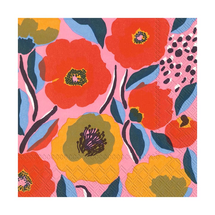 Rosarium servet 33x33 cm 20-pack - Rose - Marimekko