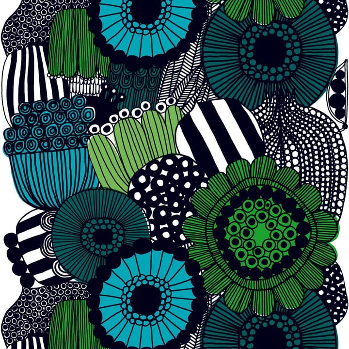 Siirtolapuutarha gewaxte stof  - blauw-groen - Marimekko