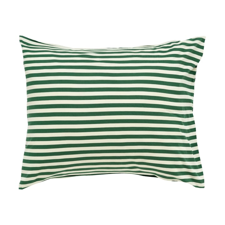 Tasaraita kussensloop 50x60 cm - Off white-dark green - Marimekko