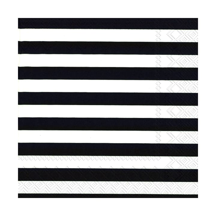 Tasaraita servet 33x33 cm 20-pack - Black - Marimekko