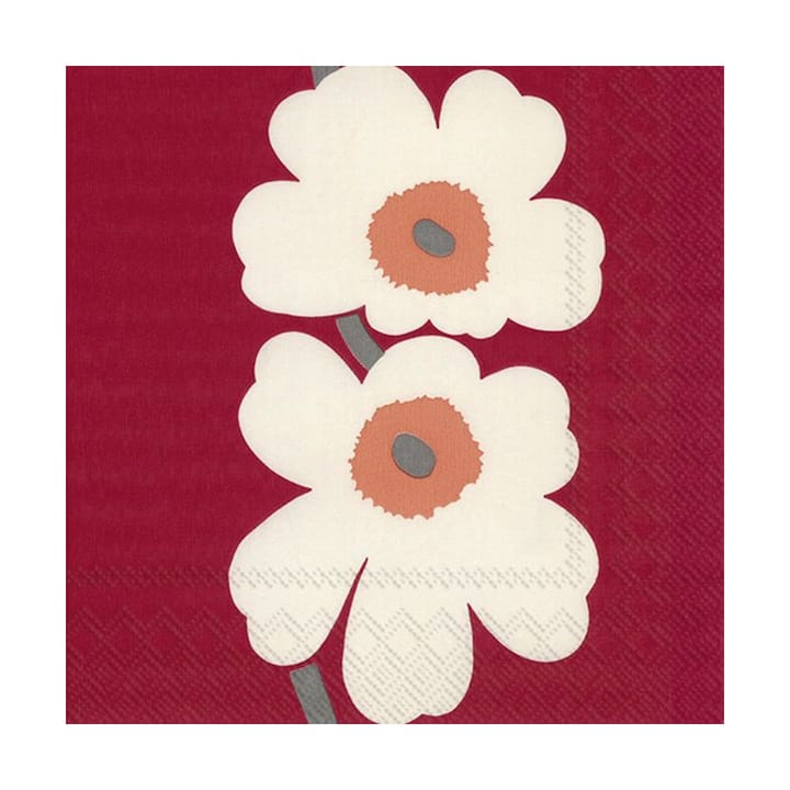 Unikko 60-jarig jubileum servet 33x33 cm 20-pack, Red Marimekko