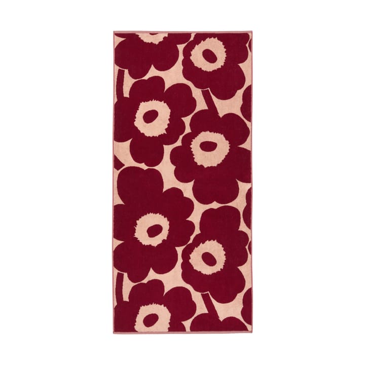 Unikko badhanddoek 70x150 cm, Pink-dark cherry Marimekko