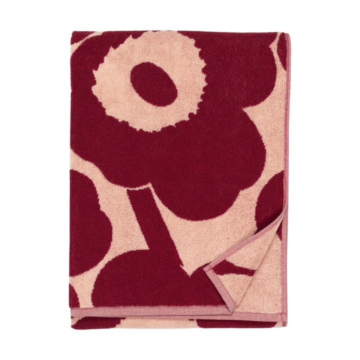 Unikko badhanddoek 70x150 cm, Pink-dark cherry Marimekko