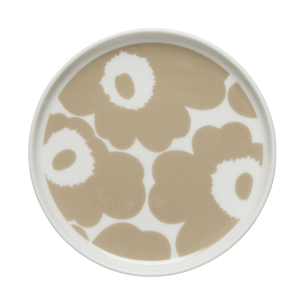 Marimekko Unikko bord Ø13,5 cm Wit-beige