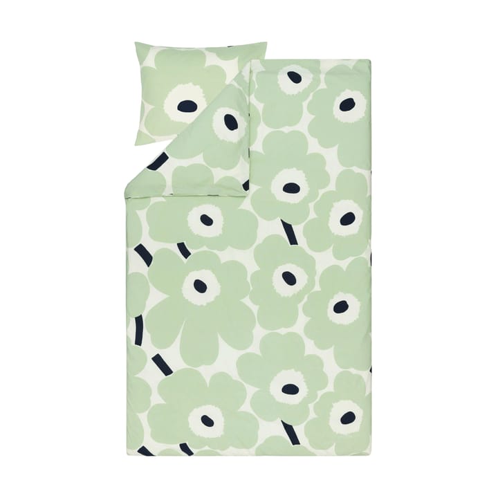 Unikko dekbedovertrek 150x210 cm - Off white-sage-dark blue - Marimekko