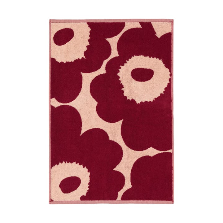 Unikko handdoek 50x70 cm - Pink-dark cherry - Marimekko