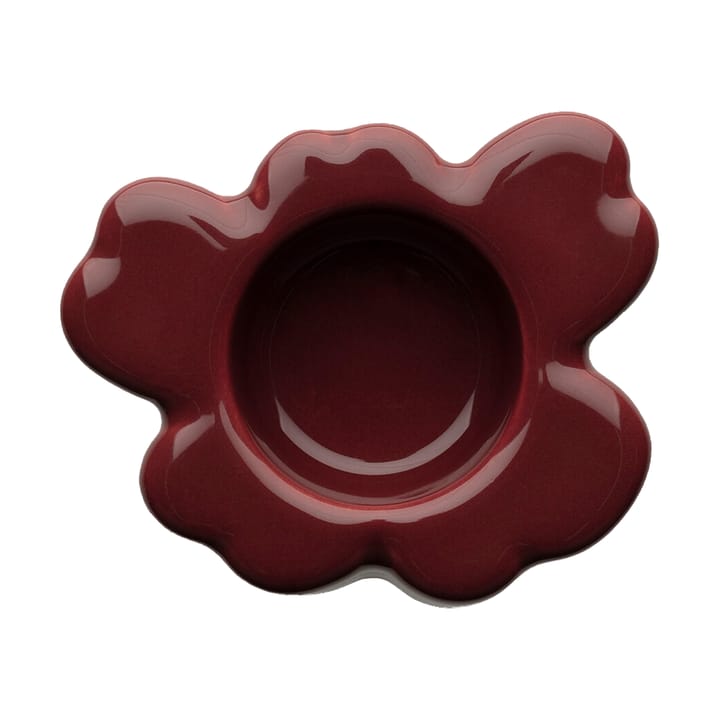 Unikko kaarsenhouder 3x10 cm, Reddish brown Marimekko