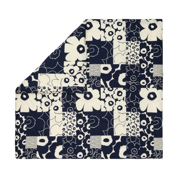 Unikko kollaasi dekbedovertrek 240x220 cm - Off-white-dark blue - Marimekko