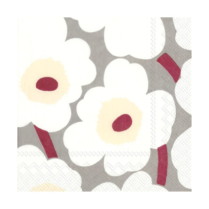 Unikko servet 33x33 cm 20-pack - Crème - Marimekko