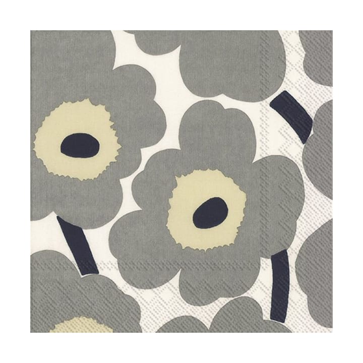 Unikko servet 33x33 cm 20-pack, Grey-white Marimekko