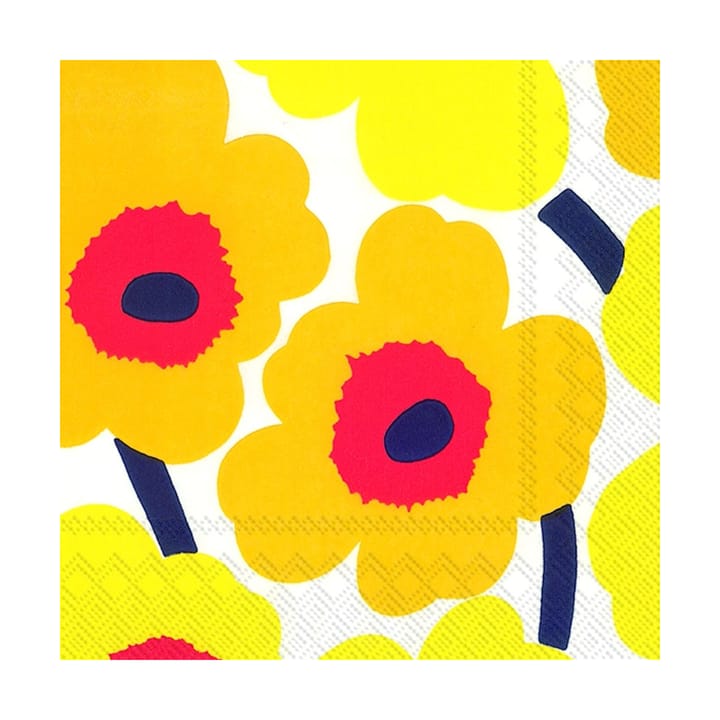 Unikko servet 33x33 cm 20-pack, Mörk gul Marimekko