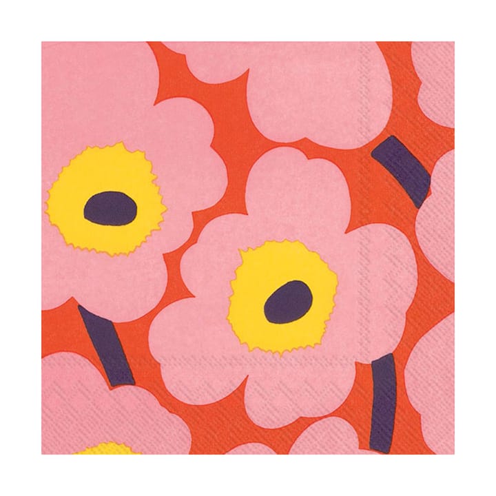 Unikko servet 33x33 cm 20-pack, Rose-orange Marimekko