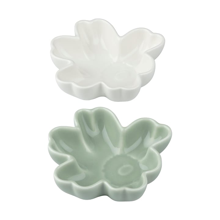 Unikko shape schaal Ø11 cm 2-delig - White-light green - Marimekko