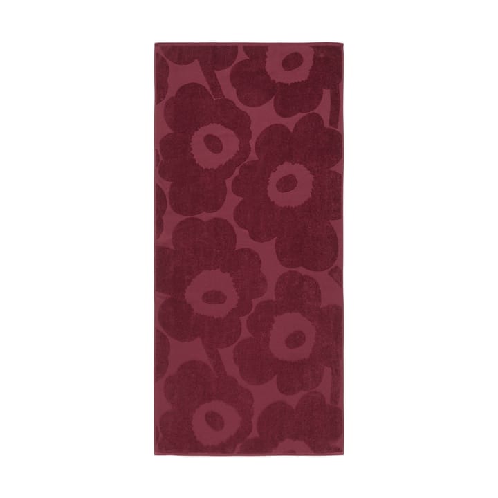 Unikko solid badhanddoek 70x150 cm, Donkerrood Marimekko