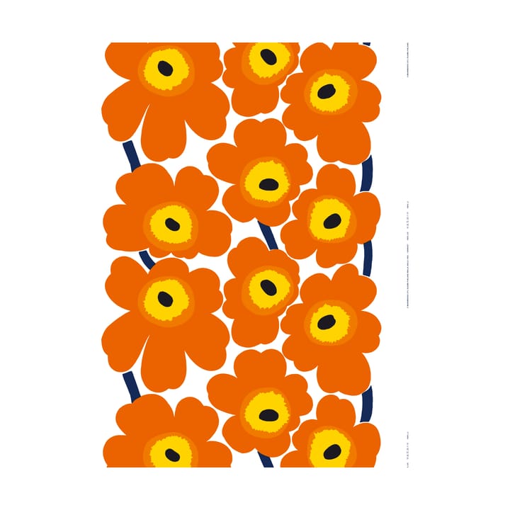 Unikko stof heavyweight katoen - Oranje - Marimekko