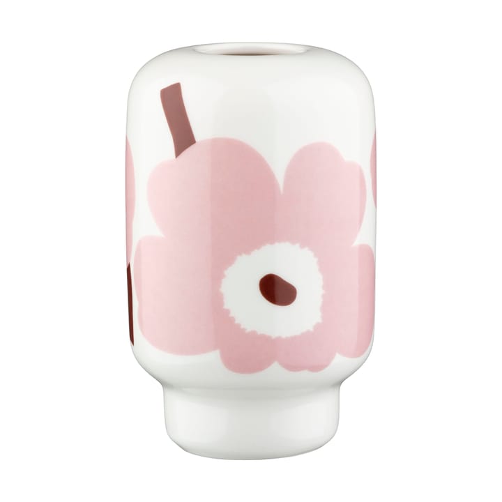 Unikko vaas 14 cm - White-light pink-chestnut - Marimekko