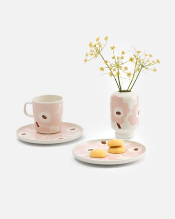 Unikko vaas 14 cm - White-light pink-chestnut - Marimekko