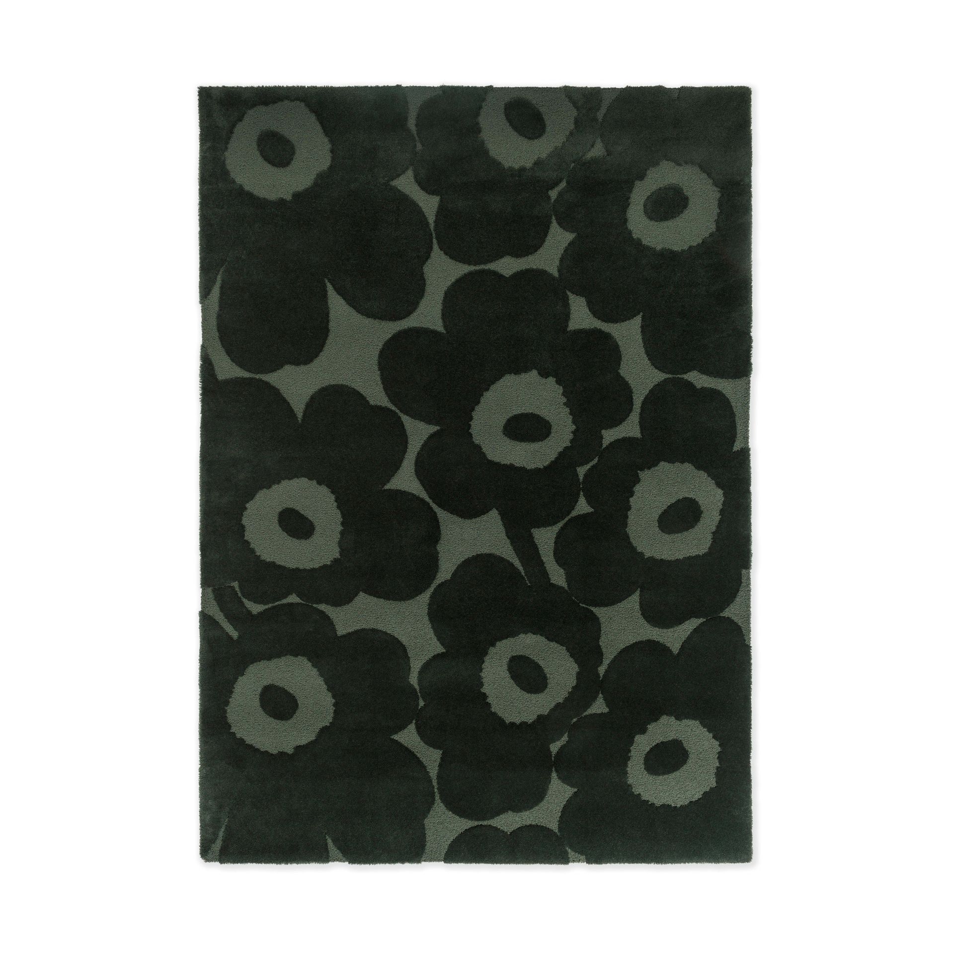 Unikko wollen vloerkleed, Dark Green, 200x300 cm Marimekko