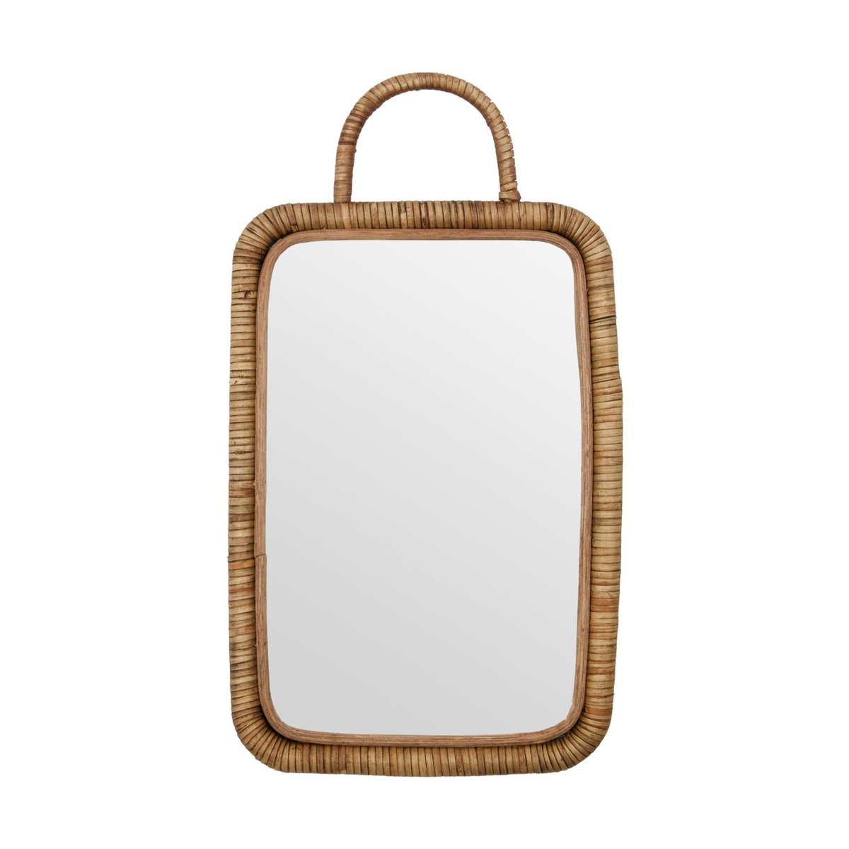 Meraki Baki spiegel met lijst 24x36 cm Natur | Scandinavisch Interieur | Wandspiegels | Beige