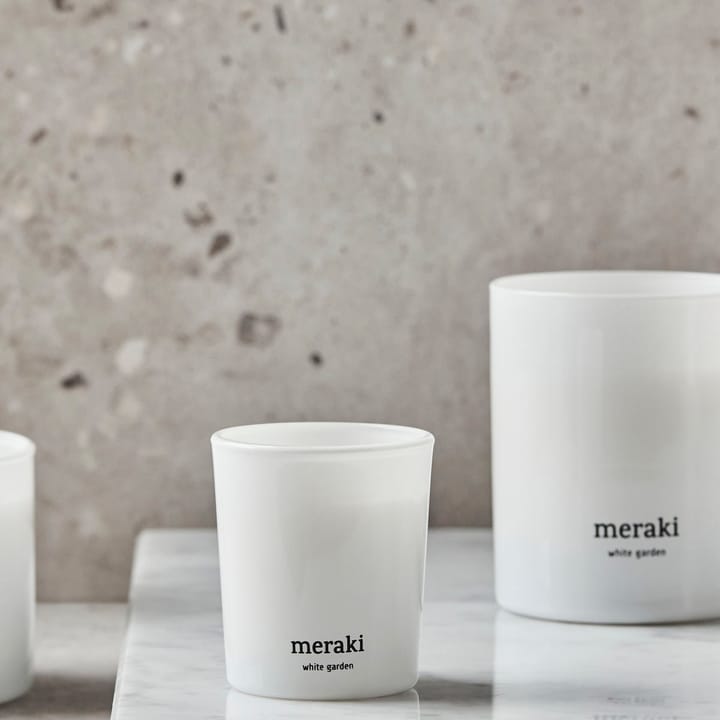 Meraki geurkaars 12 uur 2-pack, White garden Meraki