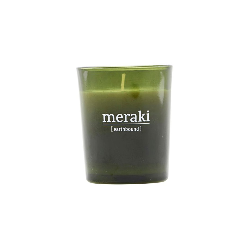 Meraki Meraki geurkaars groen glas 12 uur Earthbound