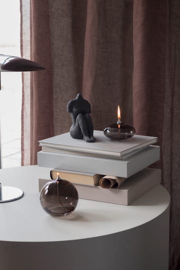 Aura olielamp small - Smoke grey - Mette Ditmer