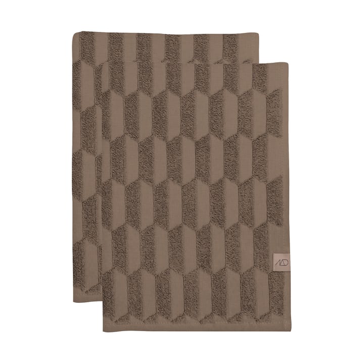 Geo gastenhanddoek 2-pack - Nougat - Mette Ditmer