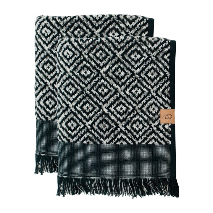 Morocco gastendoek 35x55 cm 2-pack - Black-white - Mette Ditmer