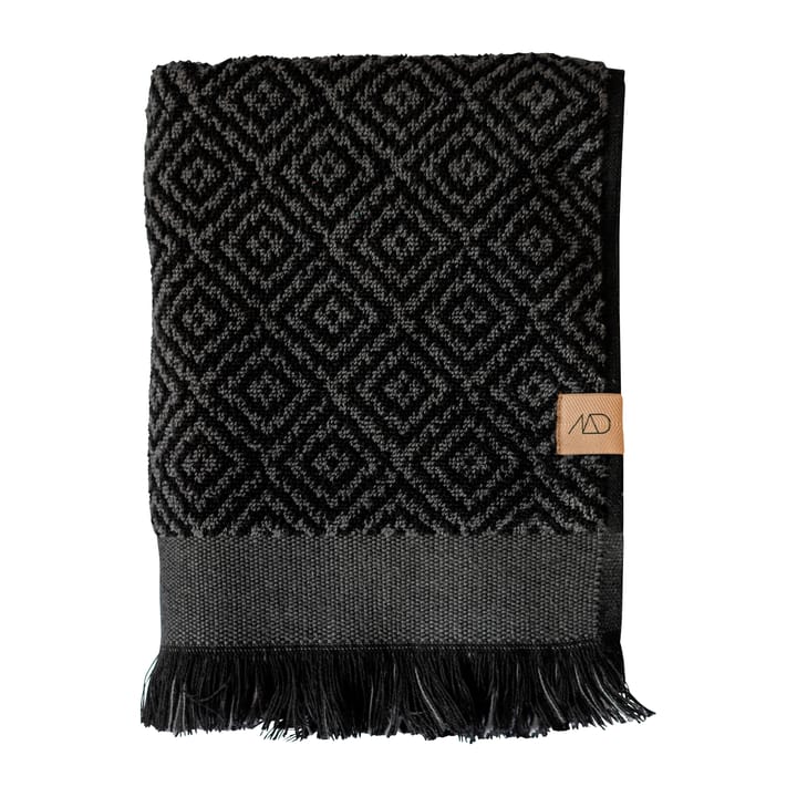 Morocco handdoek 50x90 cm - Black-grey - Mette Ditmer