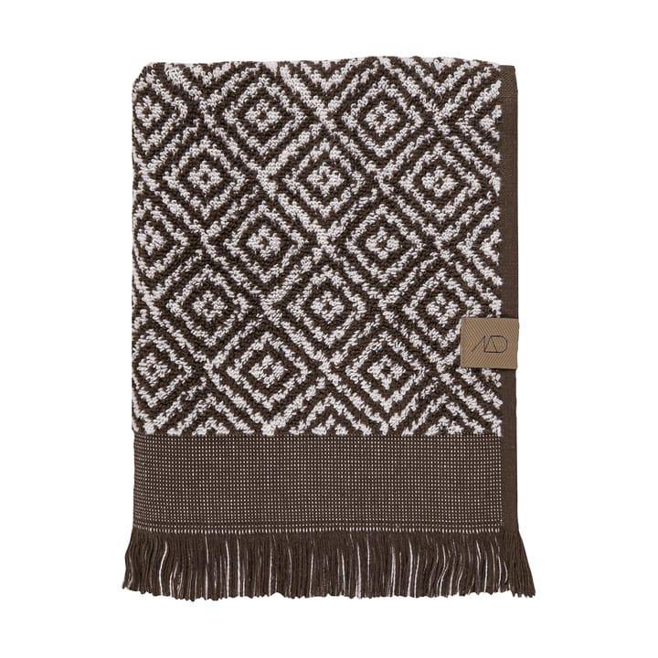 Morocco handdoek 50x90 cm - Chocolate-off-white - Mette Ditmer