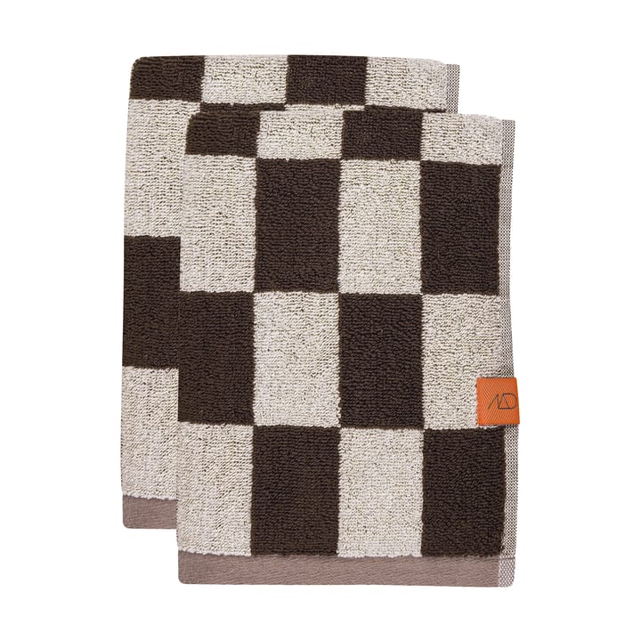 Retro gastendoek 40x55 cm 2-pack - Chocolate - Mette Ditmer